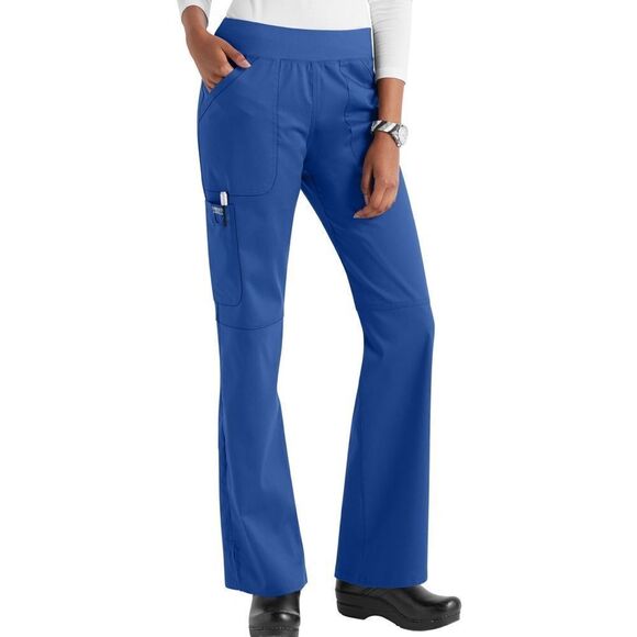 Cherokee LP Workwear Revolution Galaxy Blue Cargo Scrub Pants - Picture 1 of 14